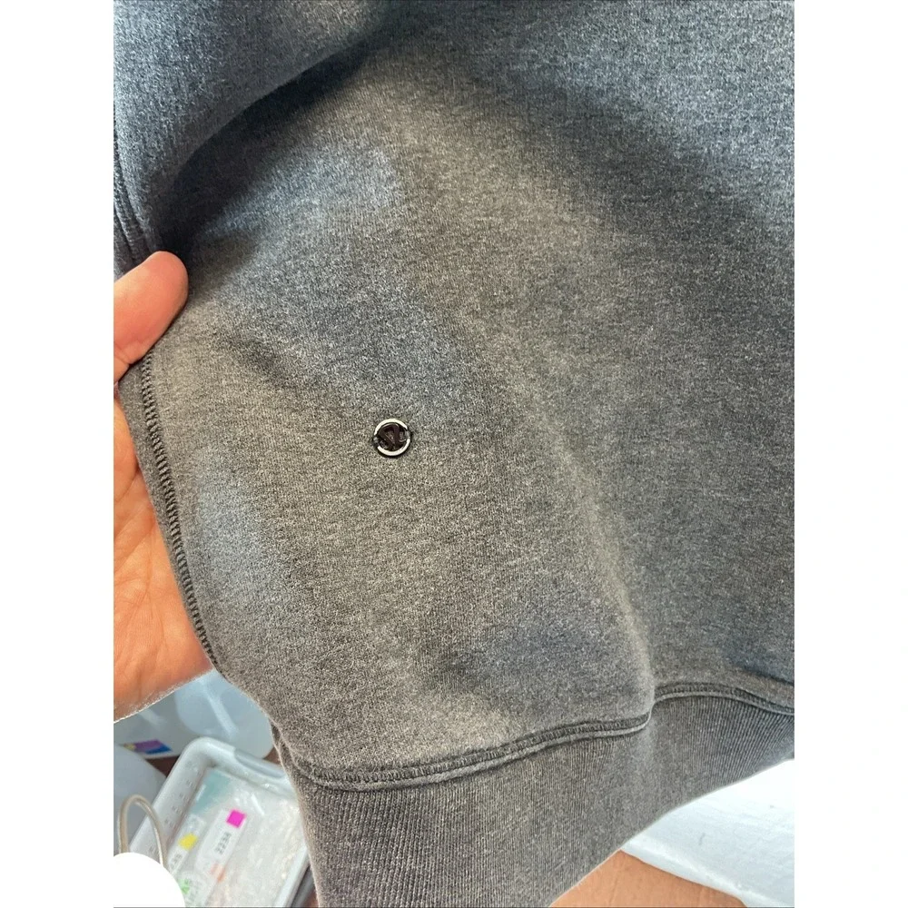 LULULEMON Womens Avenue Pullover Size MD Dark Grey Funnel Neck Sweatshirt Fleece - Picture 4 of 11